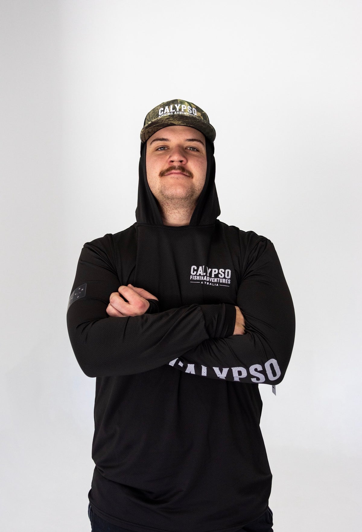 Calypso Crew ‘Skull & Cross Gaff’ Hooded Fishing Shirt