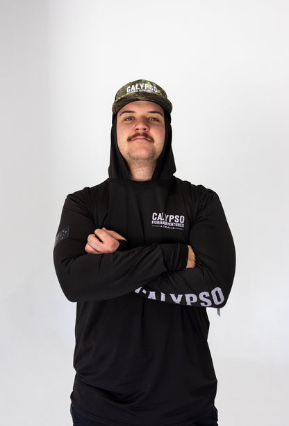 Calypso Crew ‘Skull & Cross Gaff’ Hooded Fishing Shirt