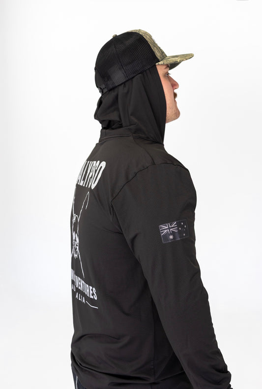 Calypso Crew ‘Skull & Cross Gaff’ Hooded Fishing Shirt