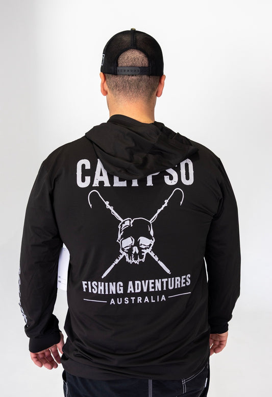 Calypso Crew ‘Skull & Cross Gaff’ Hooded Fishing Shirt